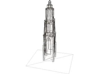 Onze Lieve Tower 3D Model