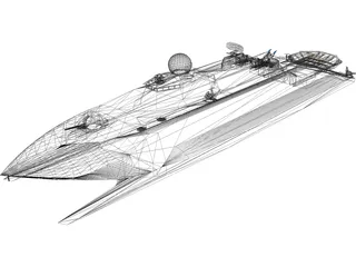 Catamaran Destroyer 3D Model