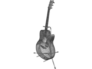 Guitar Yamaha 340 3D Model