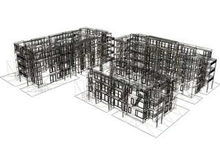 Condo Buildings 3D Model