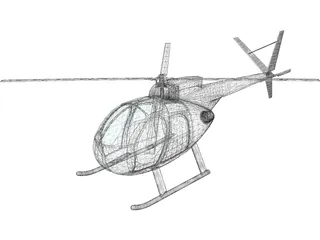 Hughes OH-6A Cayuse 3D Model