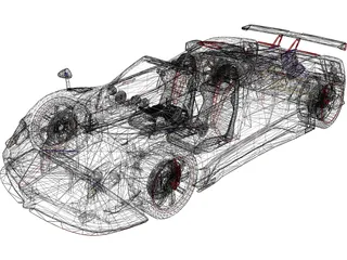 Pagani Cinque Roadster 3D Model