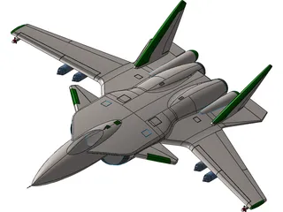 Sukhoi S-37 Berkut Jet 3D Model