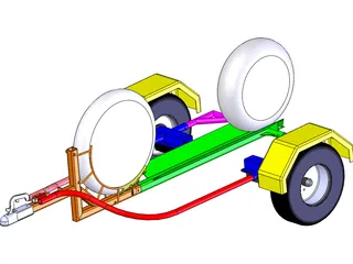 Collapsible Motorcycle Trailer 3D Model