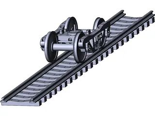 Freight Bogie 3D Model