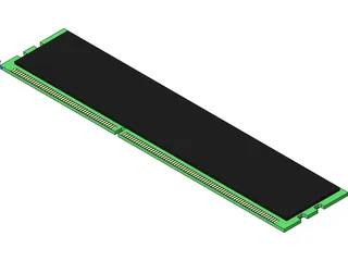 RAM DDR3 Memory Module 3D Model