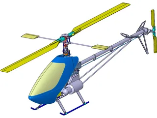 RC Helicopter for 90 engine 3D Model