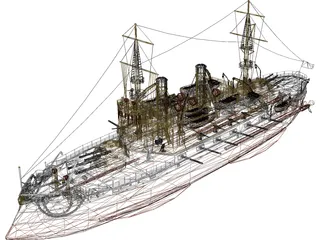 Kearsarge class Battleship 3D Model