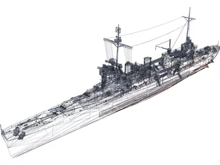 New Orleans class Heavy Cruiser 3D Model