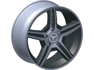 Mercedes-Benz AMG Alloy Wheel 3D Model