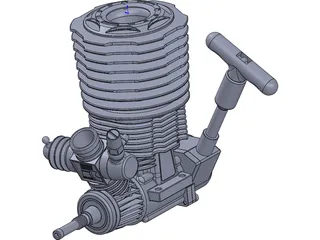 Force .38CNC Nitro Engine 3D Model