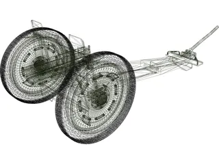 M1927 76,2-mm Regimental Gun 3D Model
