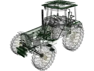 Tractor John Deere 1640 3D Model