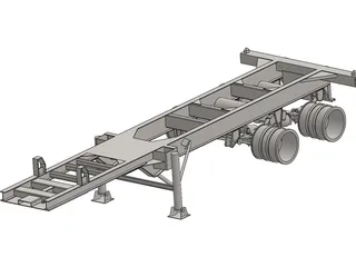 Trailer 18 Wheeler 3D Model