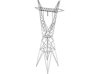 Transmission Tower 735kV 3D Model