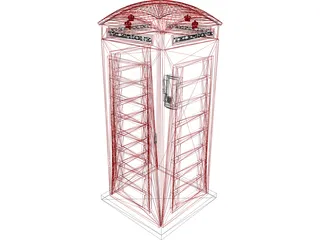 Telephone Booth 3D Model