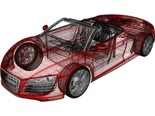 Audi R8 V10 Spyder (2012) 3D Model