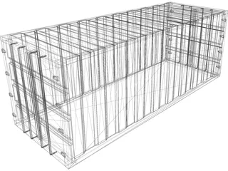 Shipping Container 20ft 3D Model