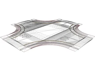 Junction 2-Way 3D Model