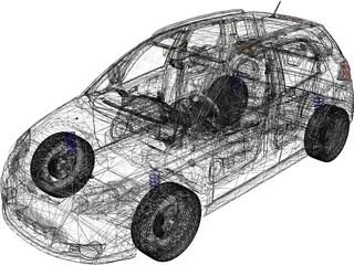 Fiat Sedici (2011) 3D Model