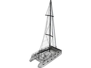 Catamaran Boat 3D Model