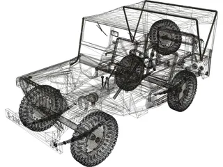 Jeep Willys 3D Model