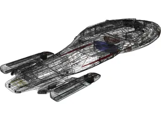 Star Trek USS Voyager 3D Model