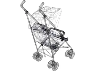 Quinny Stroller 3D Model