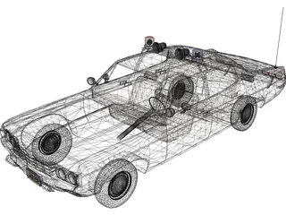 AMC Matador Highway Patrol Car 3D Model