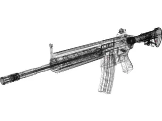 HK 416D 3D Model