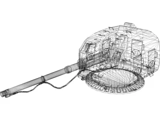 A-190E Naval Gun 100-mm 3D Model