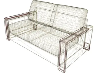 Classic Couch 3D Model