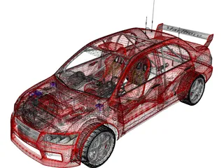 Mitsubishi Lancer WRC 3D Model