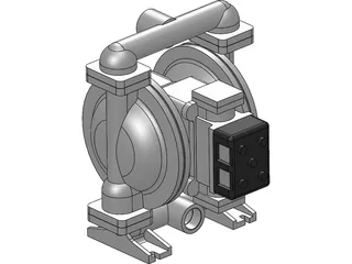 Double Diaphragm Pump 3D Model