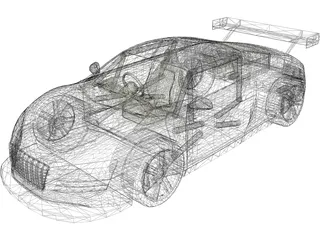 Audi R8 GT3 3D Model