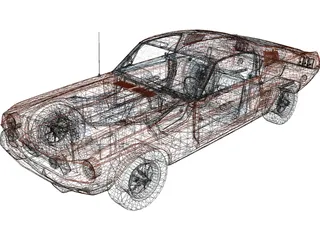 Ford Mustang Shelby GT500 3D Model