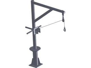 Davit Crane 1000 lbs 3D Model