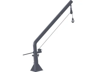 Davit Crane 1500 lbs 3D Model