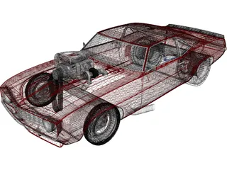 Chevrolet Camaro Pro Drag 3D Model