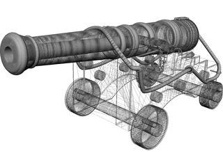 Ship Cannon 3D Model