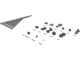 Prolyte H30V Aluminium Truss Structure Collection 3D Model