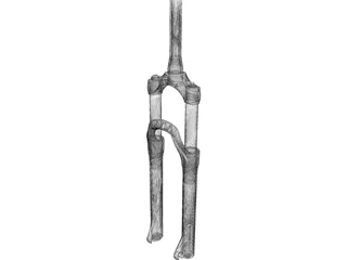 650B Suspension Fork 3D Model