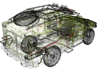 Hummer H2 Search and Rescue Sport Utility Truck Ratchet 3D Model