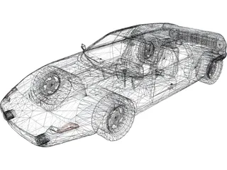 Mercedes-Benz C111-II Concept 3D Model