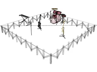Concert Stage 3D Model