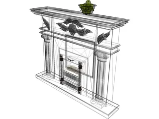 European Fireplace 3D Model