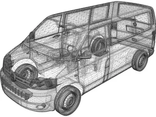 Volkswagen Transporter T5 (2012) 3D Model