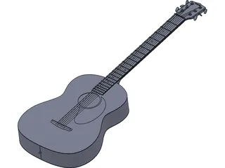 Yamaha Acoustic Guitar 3D Model