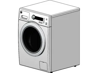 GE Washer and Dryer 3D Model