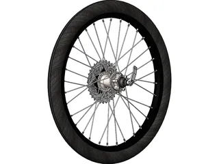 Bike Rear Wheel 20inch 3D Model